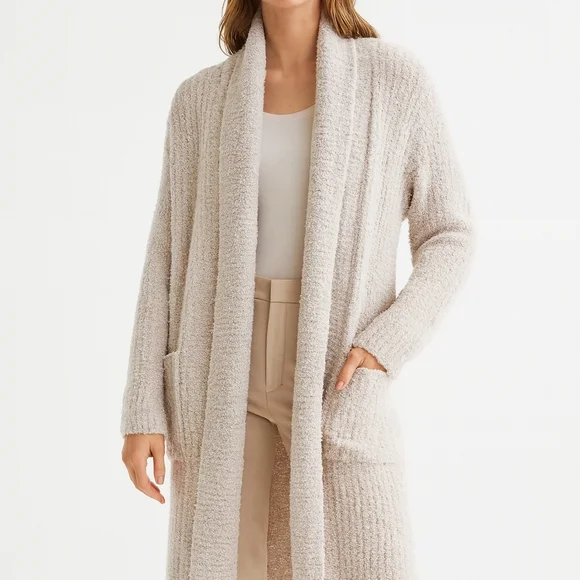 Barefoot Dreams Cozy Cream Long Cardigan - Picture 2 of 2